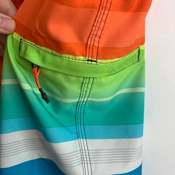 Quiksilver Multicolor Striped Board Shorts - Picture 6 of 7